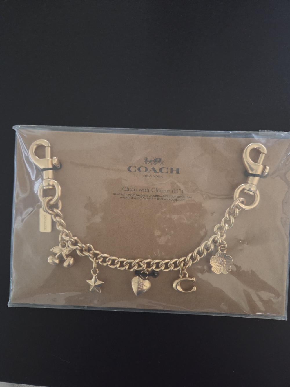 Coach Gold-Tone Chain with Mixed Charms